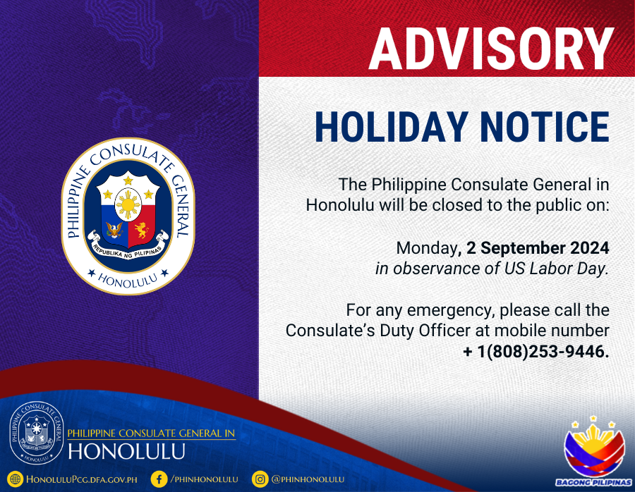 Holiday Notice SEPTEMBER 2024